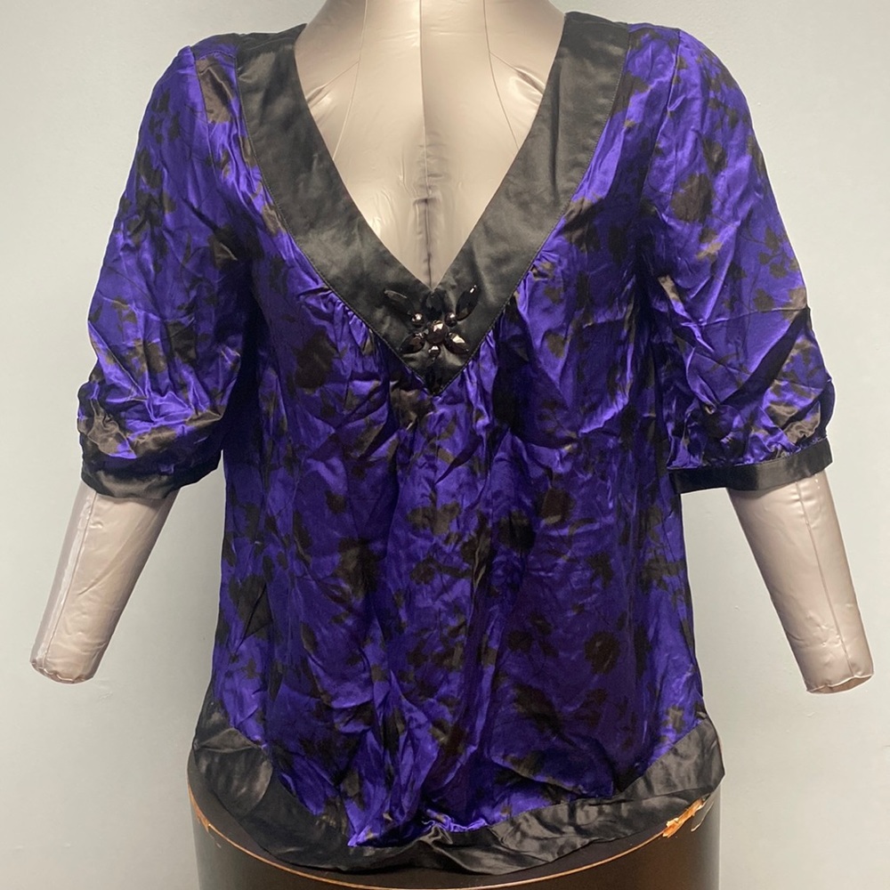Nine West Silk V-neck